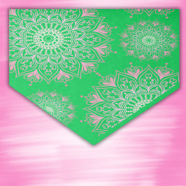 Papel De Seda Mandala rosa bonito em verde |