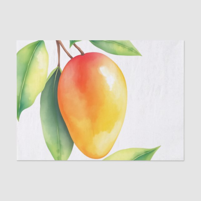 Papel De Seda Manga de Aquarela em Fundo Branco (Frente )