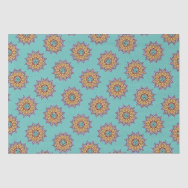 Papel De Seda Manipular a pintura Mandala Relógio Face 1 (Frente )