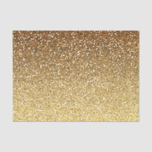 Papel De Seda Mânre de Glitter de Faux Dourado