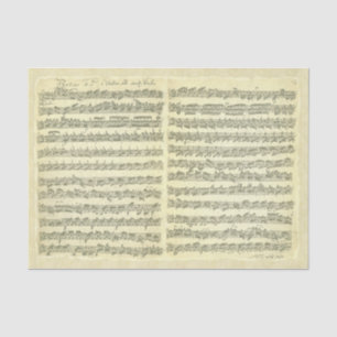 Papel De Seda Manuscrito da música de Bach Partita para o