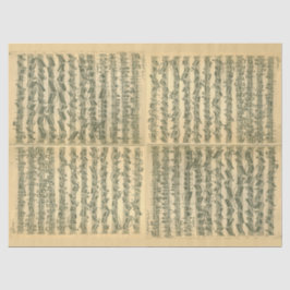 Papel De Seda Manuscrito de Bach Chaconne para o violino de solo