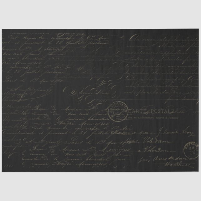 Papel De Seda Manuscrito de Script: Decoupage de Ephemera Manusc (Frente )