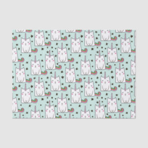 Papel De Seda Mão bonito teste padrão tirado do gato do