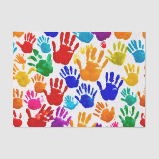 Papel De Seda Mão ColoridaImpressão