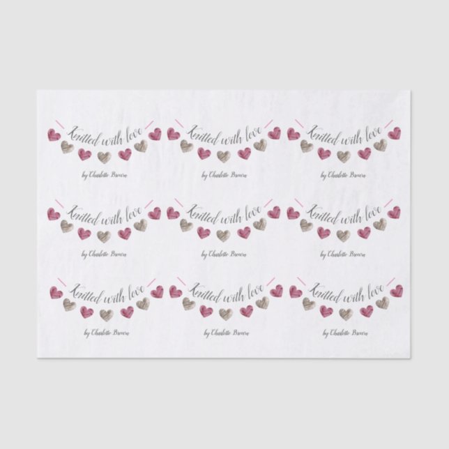 Papel De Seda Mão de amor feita com presentes (Frente )