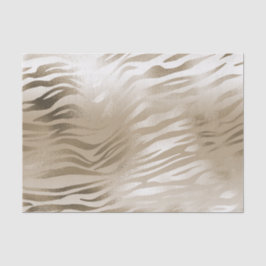 Papel De Seda Mão de Impressão Zebra Dourada e Leopardo