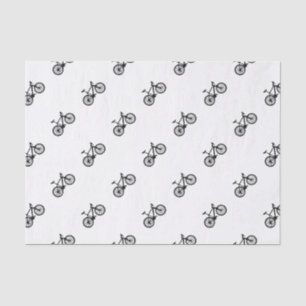Papel De Seda Mão simples bicicleta tirada em preto e branco