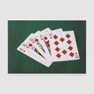 Papel De Seda Mãos de póquer - resplendor real - terno dos