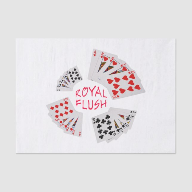 Papel De Seda Mãos Poker - Royal Flush (Frente )