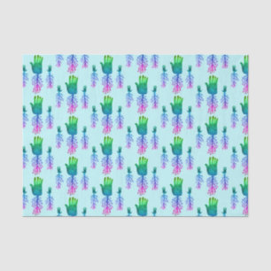 Papel De Seda Mãos Reparadas Presente de Padrão do Arco-Íris Mís