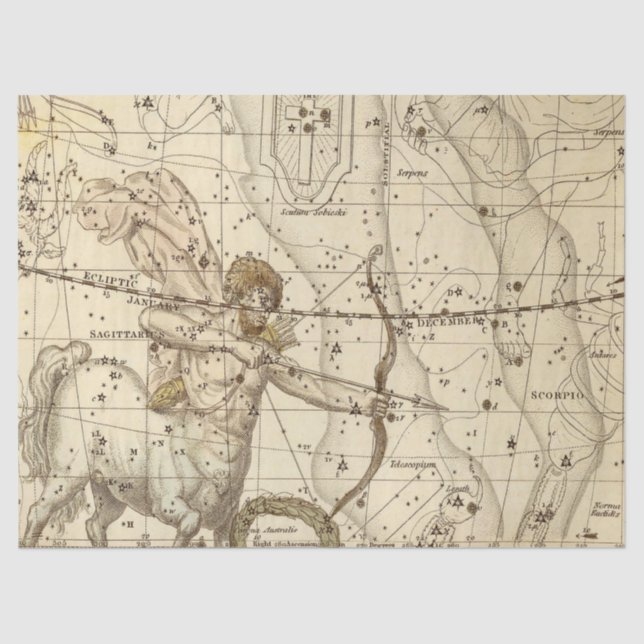 Papel De Seda Mapa antigo da Galáxia Design 6 (Frente )