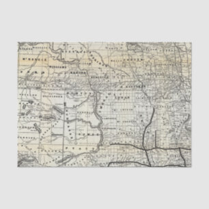 Papel De Seda Mapa correto de Dakota