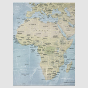Papel De Seda Mapa da dissociação africana