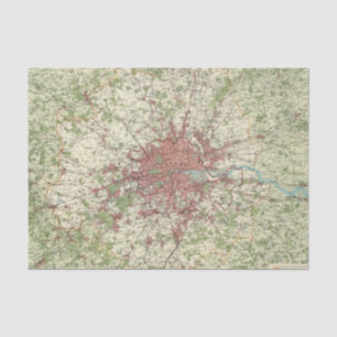 Papel De Seda Mapa da região de Londres