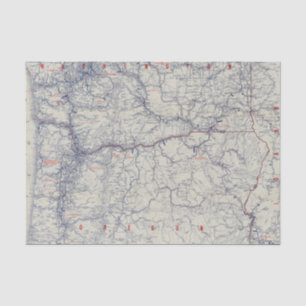 Papel De Seda Mapa das fugas do oficial 1925 de McNally da