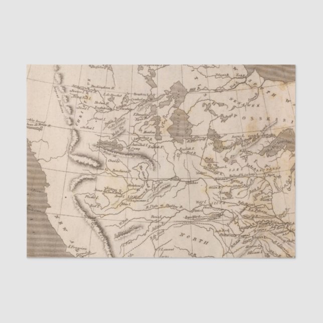 Papel De Seda Mapa de Louisiana por Arrowsmith (Frente )