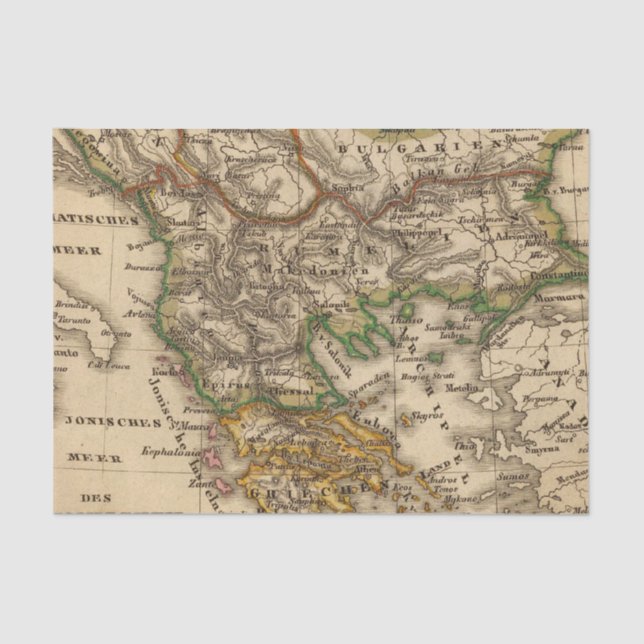 Papel De Seda Mapa de Turquia e de piscina (Frente )