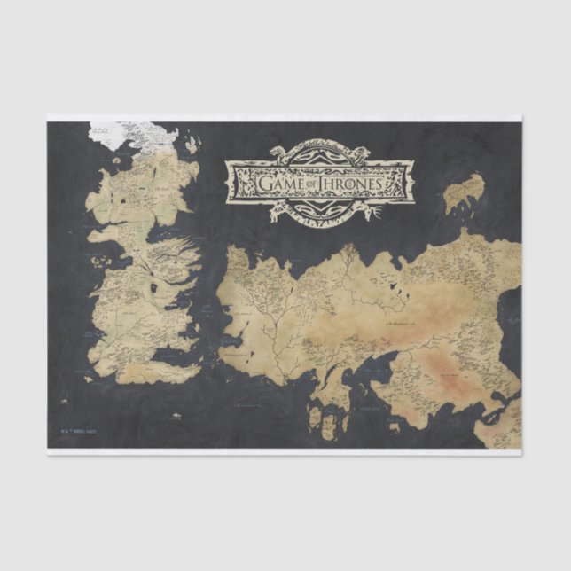 Papel De Seda Mapa de Westeros (Frente )
