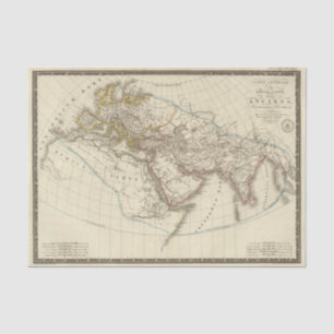 Papel De Seda Mapa do atlas de Paris