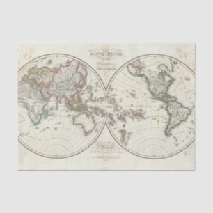 Papel De Seda Mapa do Atlas de Paris