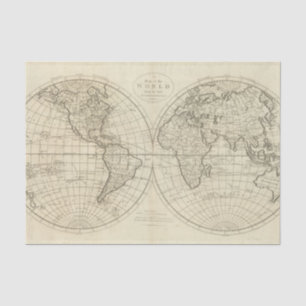 Papel De Seda Mapa do mundo 2 2