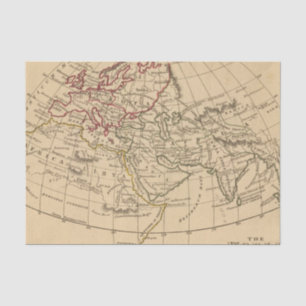 Papel De Seda Mapa do mundo clássico