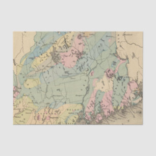 Papel De Seda Mapa Geological de Maine