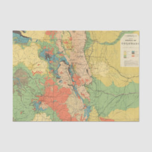 Papel De Seda Mapa Geological geral de Colorado