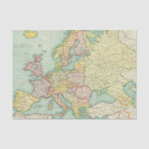 Papel De Seda Mapa político de Europa
