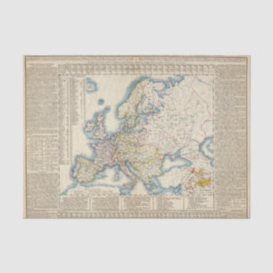 Papel De Seda Mapa político militar de Europa