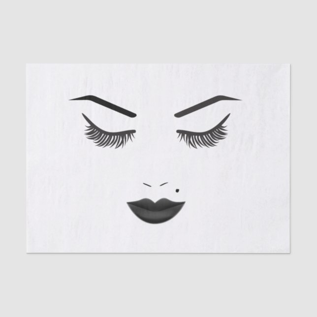 Papel De Seda Maquiagem Rosto Sobrancelhas Lábios Beleza Glamour (Frente )