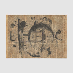 Papel De Seda Máquina de vôo de Steampunk do Victorian