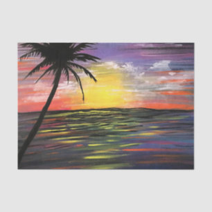 Papel De Seda Mar do por do sol