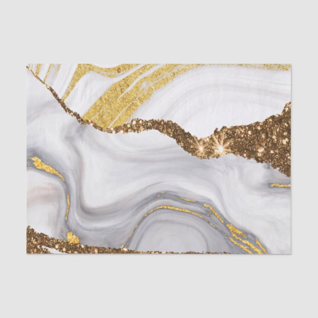 Papel De Seda Marble e Glitter (Frente )