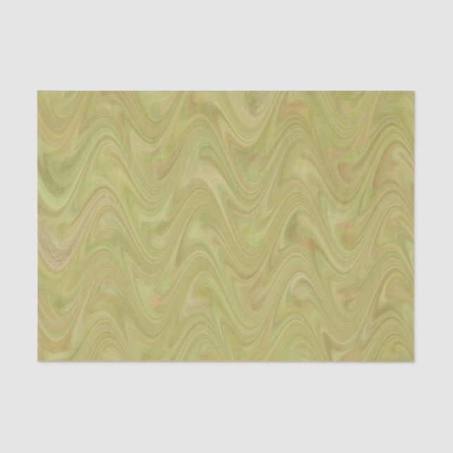 Papel De Seda Marbling Green Brown Pattern (Frente )