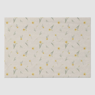 Papel De Seda Março Mês de Nascimento Amarelo Flor