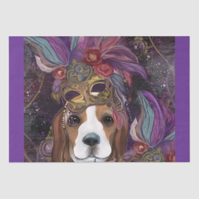 PAPEL DE SEDA MARDI GRAS BEAGLE (Frente )