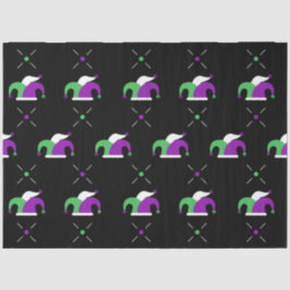 Papel De Seda Mardi Gras Jester Hat Tissue Paper