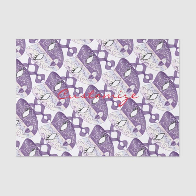 Papel De Seda Mardi Gras Mask Thunder_Cove (Frente )