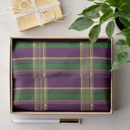 Papel De Seda Mardi Gras Plaid