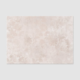Papel De Seda Marfim e Branco Damask Vintage