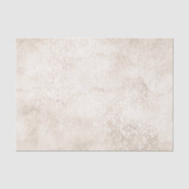 Papel De Seda Marfim e Branco Damasko Vintage