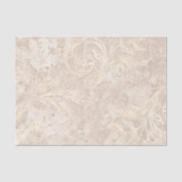 Papel De Seda Marfim e Branco Damasko Vintage