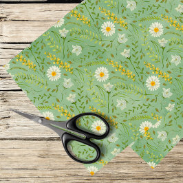 Papel De Seda margaridas e flores silvestres