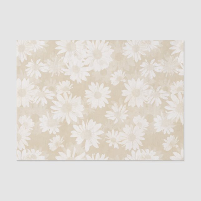 Papel De Seda Margaridas neutras (Frente )