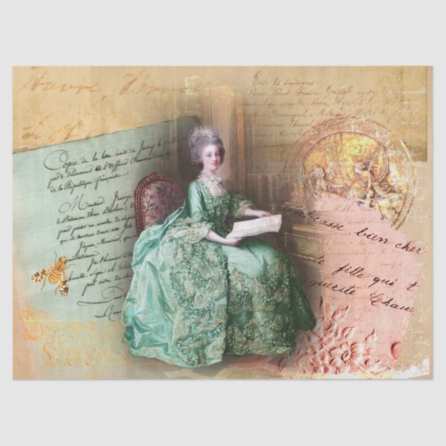 Papel De Seda Marie Antoinette Letters Wax Seal (Frente )