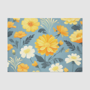 Papel De Seda Marigold Floral Pattern