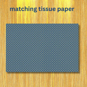 Papel De Seda Marinho Azul Amarelo Padrão