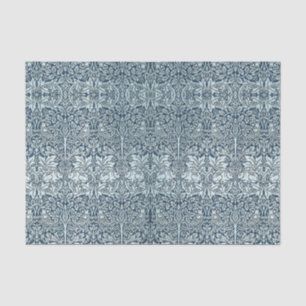Papel De Seda Marinho Azul Coelho Branco William Morris